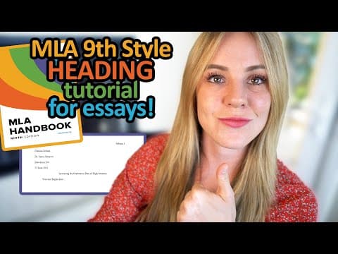 Format Your Essay Heading in MLA 9th Edition (Less Than ONE Minute!)