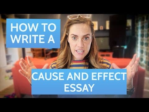 How to Write a Cause and Effect Essay