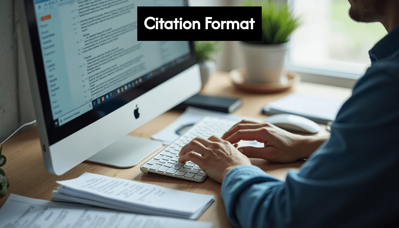Close-up typing citation reference list
