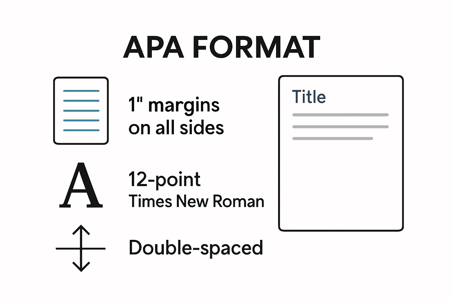 Visual guide to APA format student paper layout