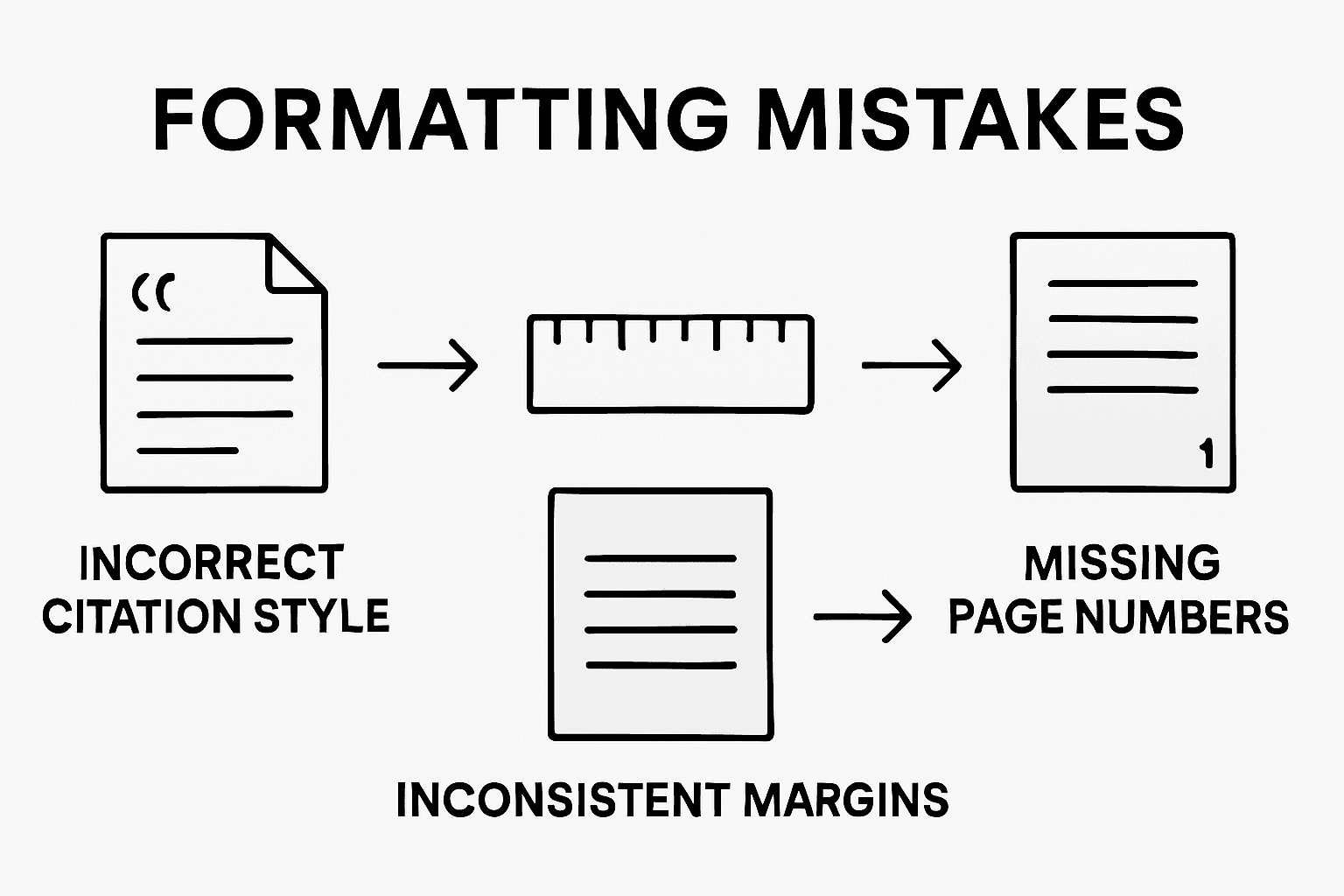 Infographic of common formatting mistakes