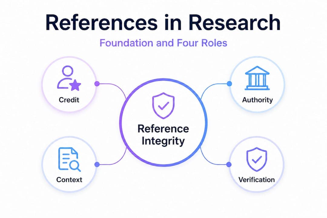 Hierarchy infographic showing four reference roles