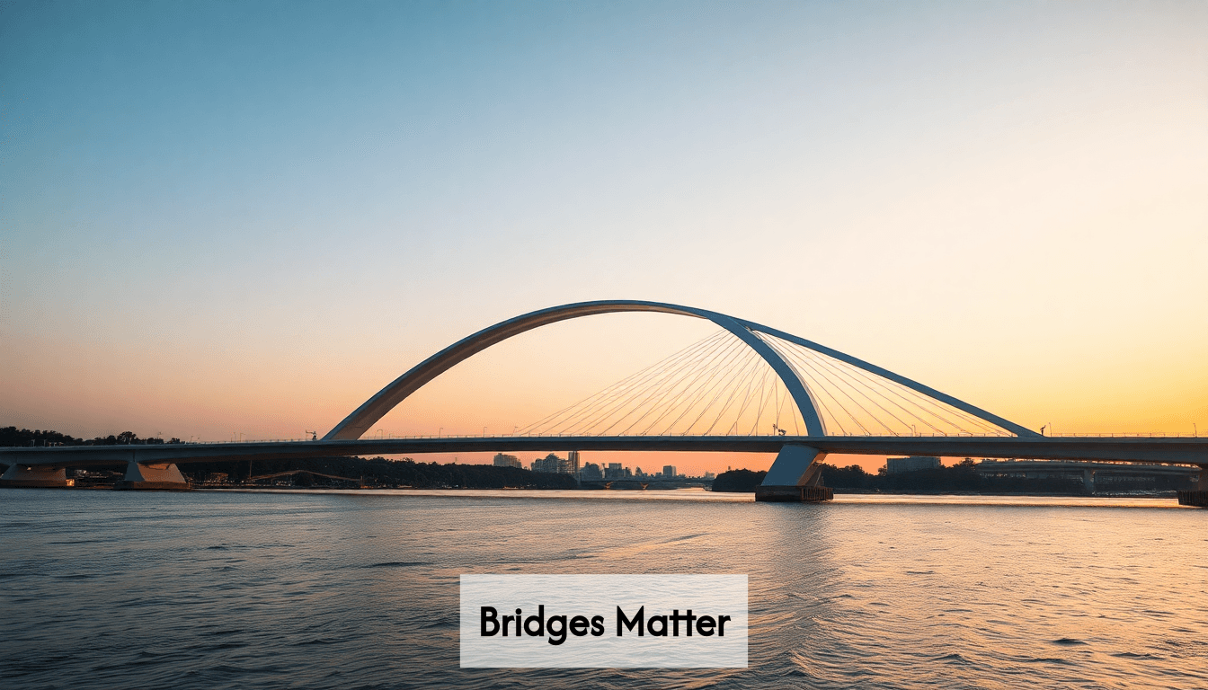 Modern bridge symbolizing connections