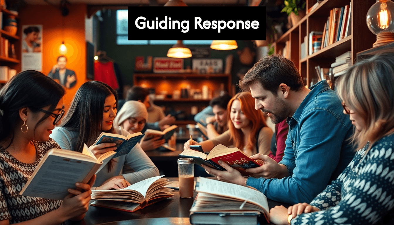 People engaged in reading