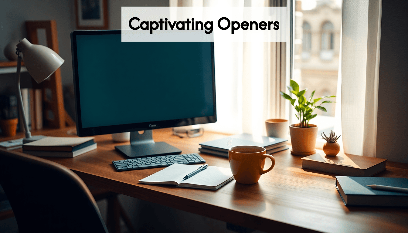 Writer's desk illustrating creativity and engagement