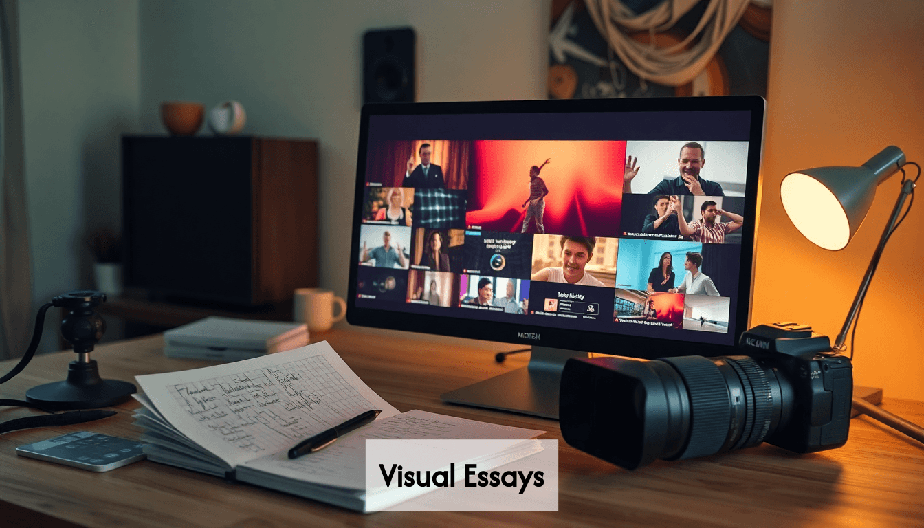 Collage of video essays